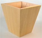 Wooden Waste Paper Bin, Tapered - Oak