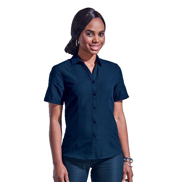 Barron Ladies Capital Blouse Short Sleeve - Avail in: Navy, Blac