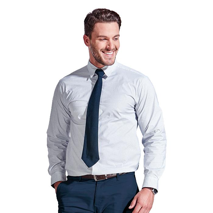 Barron Mens Richmond Lounge Shirt Long Sleeve - Avail in: White/