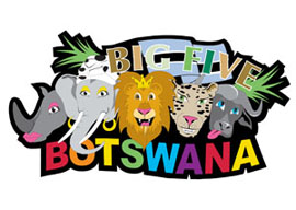 Botswana Big5 International Magnet - Min order 50 units.