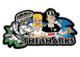 Sharks Fanatics Rugby Keyrings - Min order 50 units.