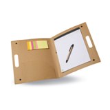 Folder in recycled carton - Available in: Black , Beige