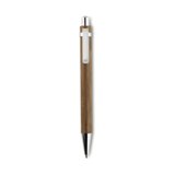 Bamboo automatic ball pen - blue ink refill -Available in: Wood