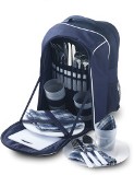 Twenty five piece picnic rucksack /  backack for four people mad