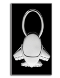 Aeroplane shaped metal key holder supplied in a black laminated