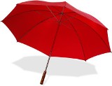 Golf size 190t nylon fabric umbrella with a metal shaft and wood