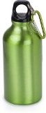 400ml Aluminium water bottle with a carabiner clip attachment. -