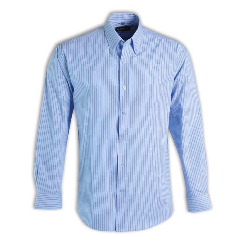 Cameron Shirt Long Sleeve - Stripe 6 - Avail in: Medium blue, Sk