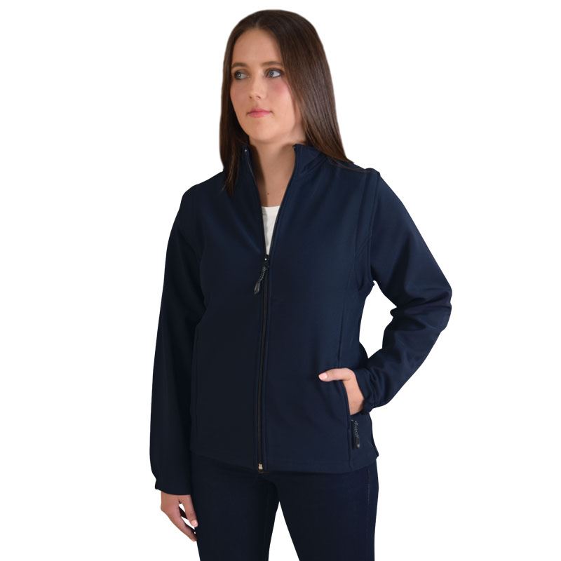 Ladies Zip Off Sleeve Soft Shell Jacket - Avail in: Navy, Black