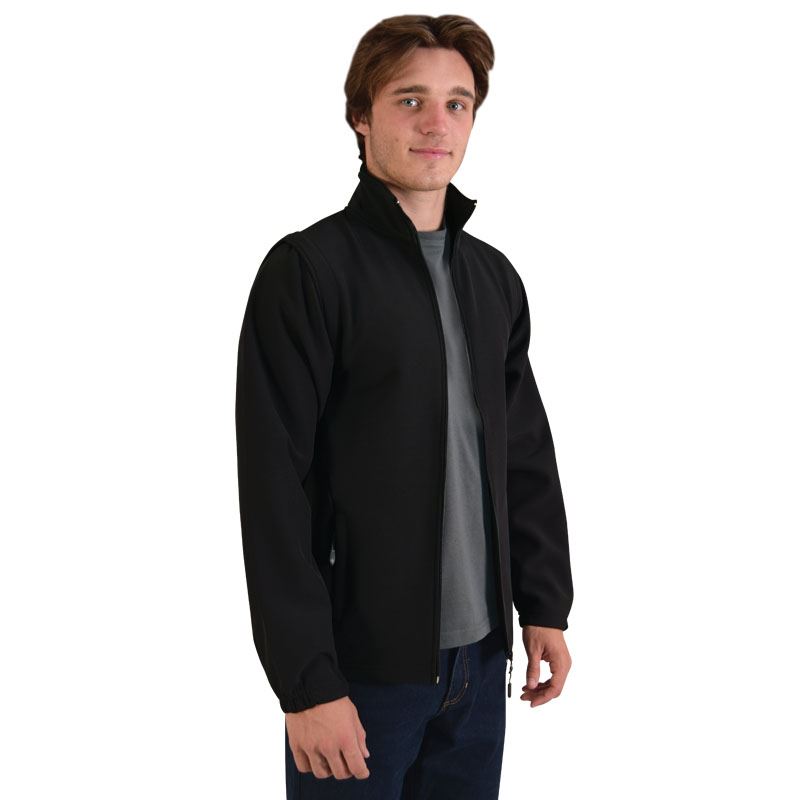Zip Off  Sleeve Soft Shell Jacket - Avail in: Navy, Black