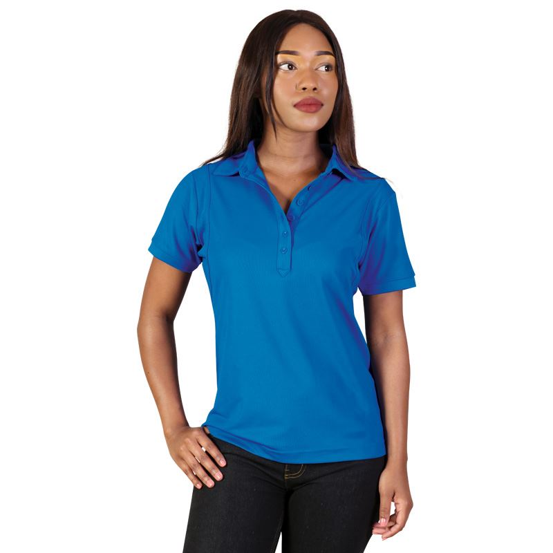 Ladies Jewel Polo - Avail in: Electric Blue, Signal Red, Blackto