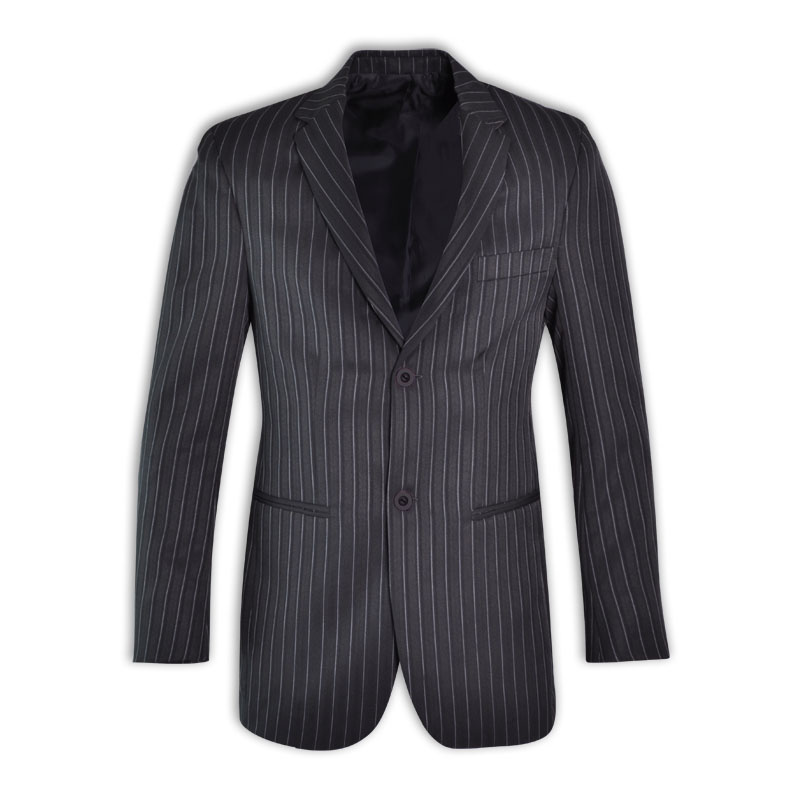 Peter Men's Stripe Suit Jacket L/S - Avail in: Charcoal Strip