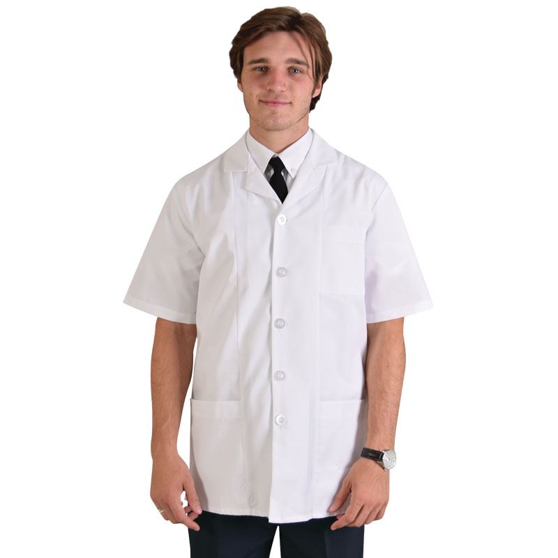 Tony Unisex Coat Short Sleeve - Avail in: White
