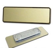 Premium Quality Frosted Brass Badge With Bright Gold Border - Ma