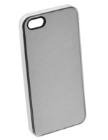 Unisub Iphone 5 Cover - Clear - With White Chromaluxe Metal Inse