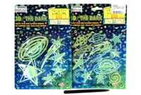 Toy Glow In The Dark On Card 2 Assorted - Min Order - 10 Units