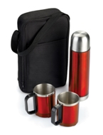 Amazon Stainless Steel Flask Set - Red