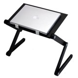 Laptop Table with Fan - Black