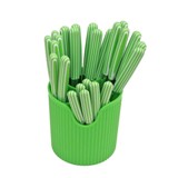 Cutlery in a Stand - Green