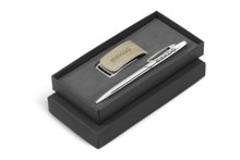 Oakridge USB & Pen Gift Set - Avail in Beige, Brown or Grey