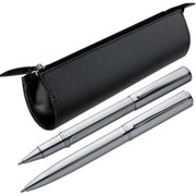 Writing set in PU case, ball pen and rollerball pen