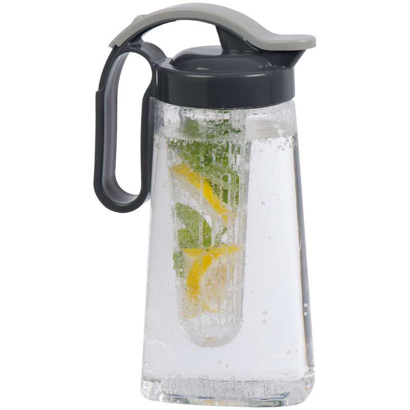1,800ml plastic water jug with spout and sieve insert for ice/fr