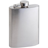 Compact 104ml stainless steel hip-flask with screw cap closure.