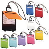 Trendy & colourful luggage tag - large branding area!