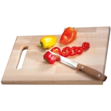Beech tree wooden chopping board with built-in knife.