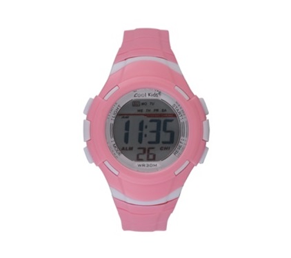 Digital Mid-size 30M WR Pink Kids Watch
