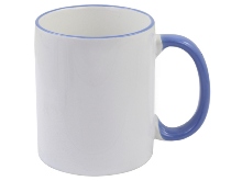 Sublimation Rim Mug - Avail in blue, red, white or black