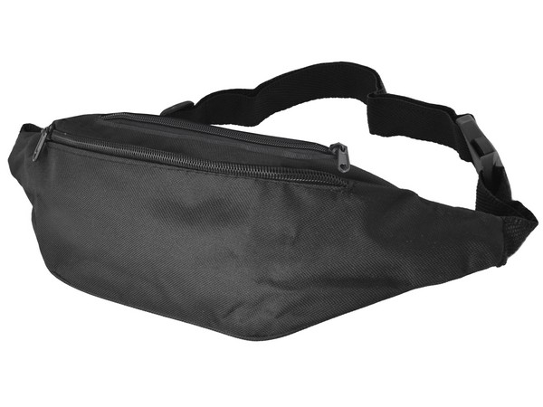 Black Fanny Pack / Moonbag with 2 x Compartments