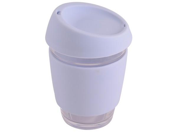 Glass & Silicone Mug With Lid - Available in many colours
