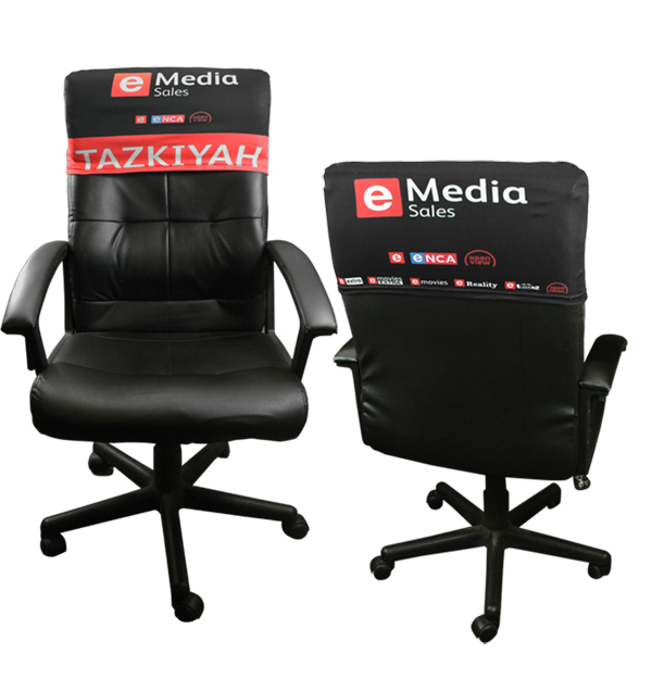 Event Chair Back Cover Branded Full Colour Edge to Edge. EACH (H