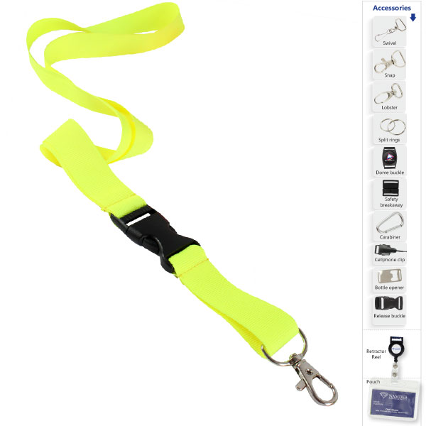 Fluorescent Lanyard. Available in yellow or orange