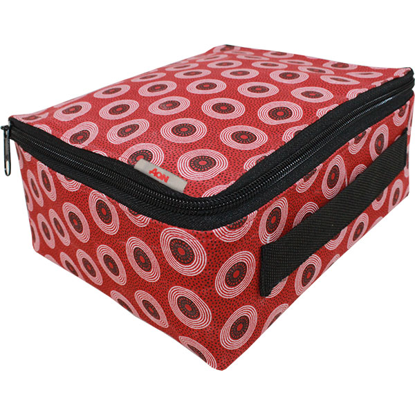 Shweshwe African Printed lunch bag with branded tag. Choose from