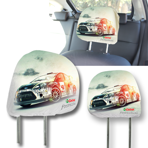 Car Headrest cover with full colour print