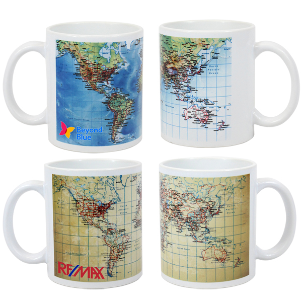 World Map Sublimation Mug