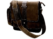 Leather Flap Messenger Bag15.4Brown