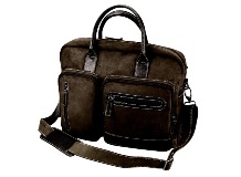 Leather Front Pocket Computer Bag15.4Brown