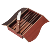 6 Piece Wood Handled Steak Knife Set
