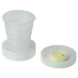 Foldable Travel Cup with Pill Holder - Clear