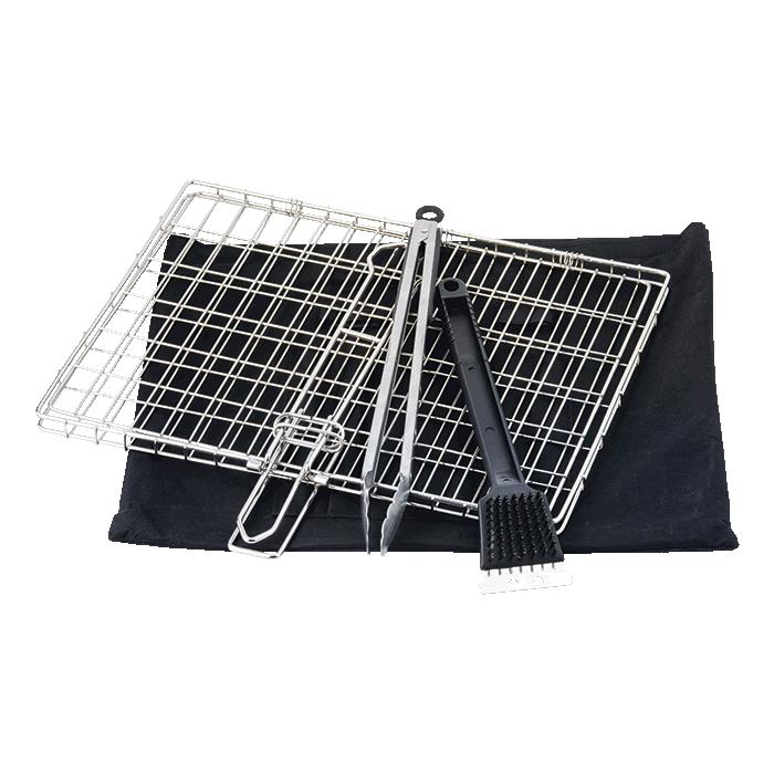 3 Piece Braai Set With Carry Bag - Avail in: Black