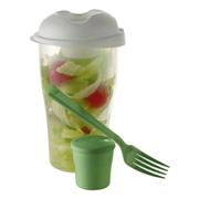 Salad Shaker with Salad Dressing Container and Fork