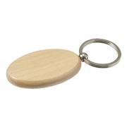 Oval Wooden Keychain