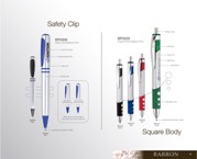 Safety Clip Ballpoint Pen - Black
