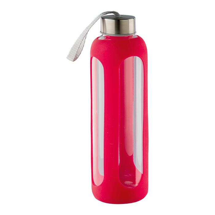 600ml Silicone Grip Water Bottle With Carry Strap