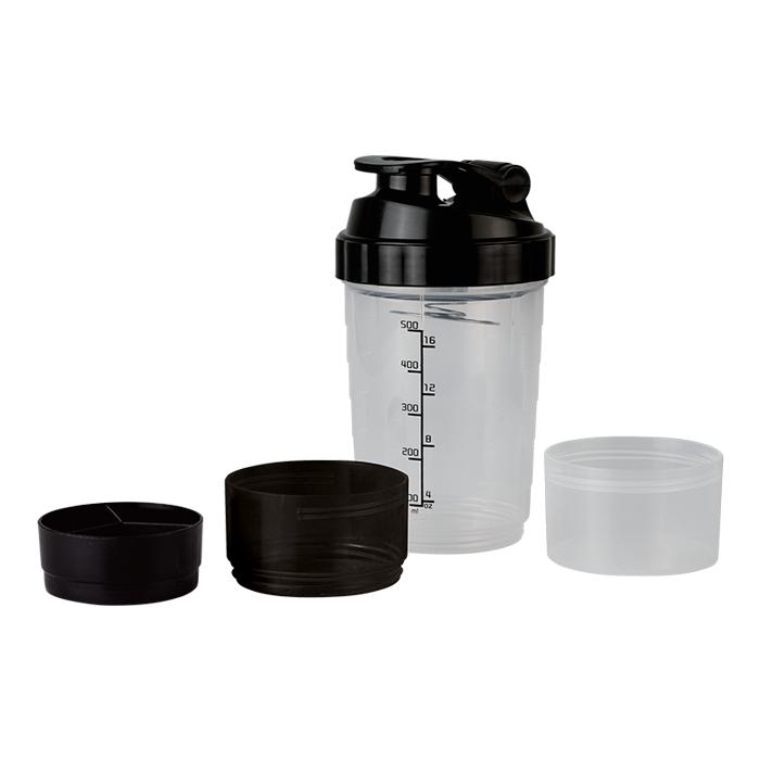 600ml Shaker With Two Bottom Compartments