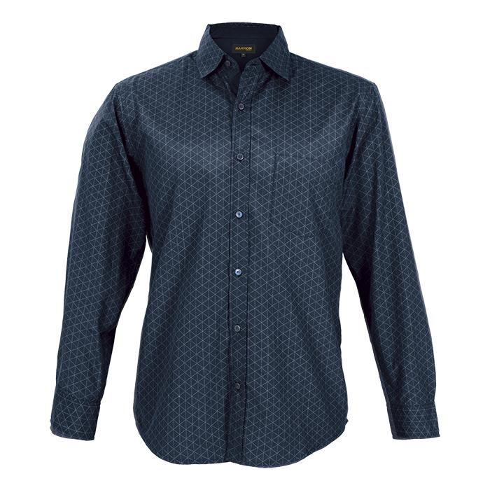 Mens Claremont Lounge Shirt Long Sleeve. Charcoal/Black, Navy/Si