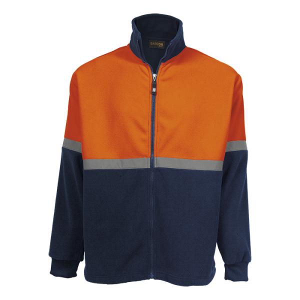 Quarry Fleece  with Reflective - Available in: Navy/Safety Orang